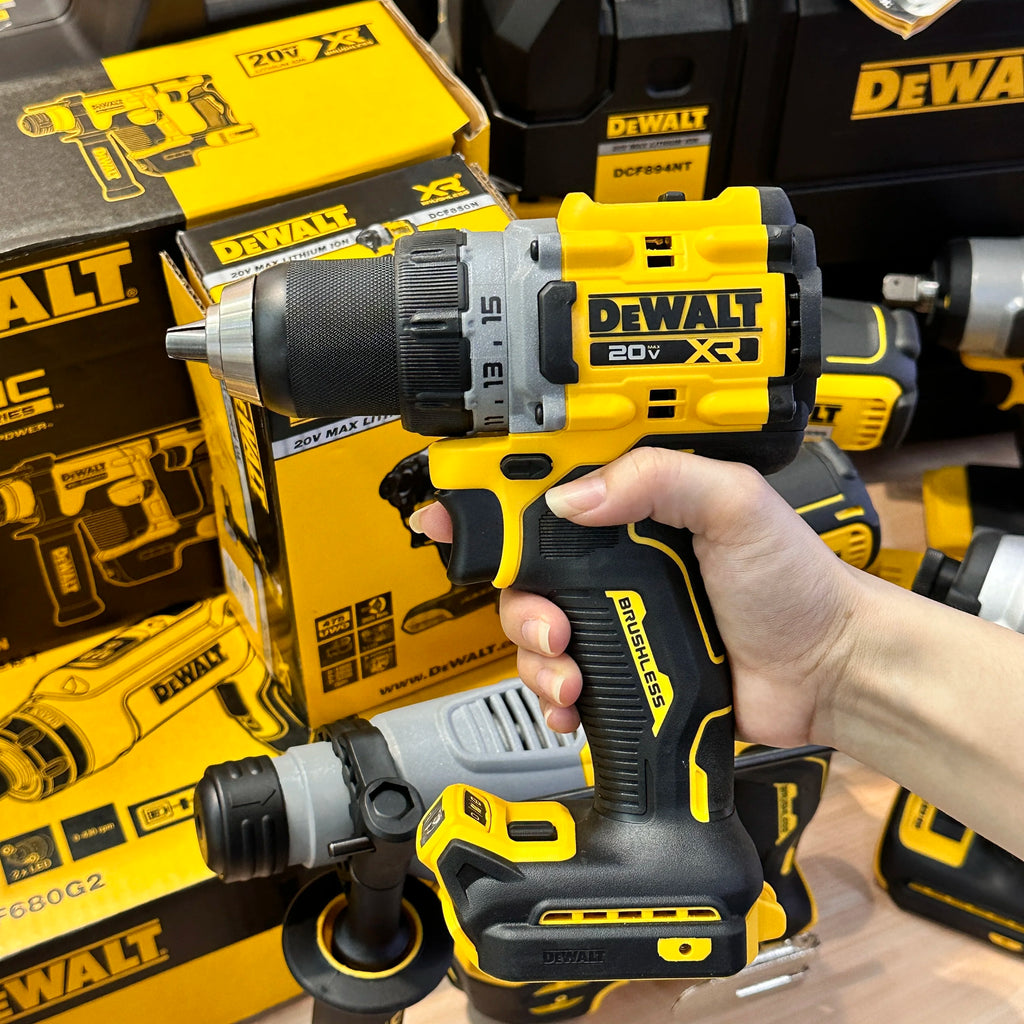 DEWALT 20V Brushless Cordless Compact Drill Driver DCD800 90N.m Rechargeable Original Electric Screwdriver Household Power Tools