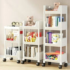 Trolley Bookshelf Kitchen Storage Rack Kitchen Corner Narrow Slit Storage Living Room Cabinet Bathroom Home Organizer Gifts