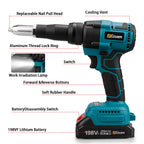 Gisam 720W Electric Brushless Rivet Gun Lithium Battery Cordless Riveting Nut Gun Automatic Rivet for Makita 18V Battery Pins