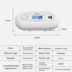 V-COME WiFi Smart Carbon Monoxide Alarm, WiFi CO  Detector with Tuya App control, 10-Year Life Battery, CE EN 50291, VC21W