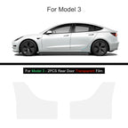 Black TPU Car Body Protective Film Invisible For Tesla Model 3/Y 2017-2025 Front Rear Door Extended Transparent Car Clothing Set