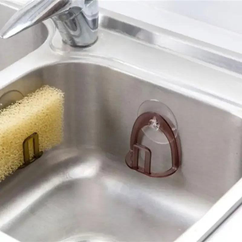 Kitchen Suction Cup Sink Drain Rack Plastic Sponge Holder Sponge Storage Rack Sink Stand Holder Organizer Kitchen Accessories