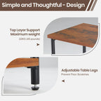 2/3-Tier End Table - Space-Saving Side Table w/ Adjustable Feet & Steel Frame for Bedroom & Living Room | AlluCanFind
