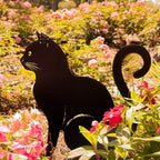 HelloYoung Add a Touch of Whimsy to Your Garden with this Adorable Metal Cat Fence Decoration for Garden Party Decor