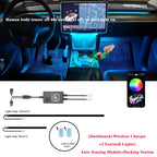 Car Ambient Light 60 Seconds Automatic OFF Module With USB Expansion Dock RGB APP Dashboard Lighting For Tesla Model 3 Y S X