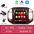 For Mitsubishi Pajero V60 V68 V73 1999-2006 Tesla style Screen Android 13 Carplay Car Radio Multimedia Player Navigation Auto