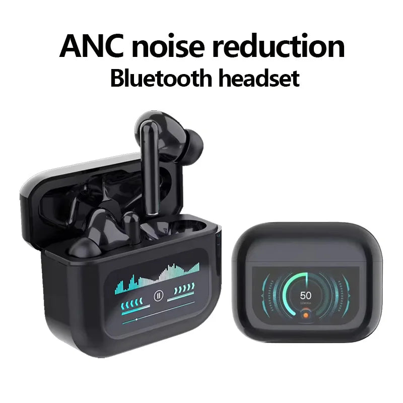 G4 ANC Sports Earphones with Microphone Wireless Earphones LED Screen Gaming Music Earphones Suitable for Android and iOS