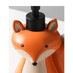 Cute Fox Soap Dispenser Bottle 320ML/500ML – Refillable Animal Design for Hand Soap, Shampoo, Shower Gel, Kids Bathroom Decor