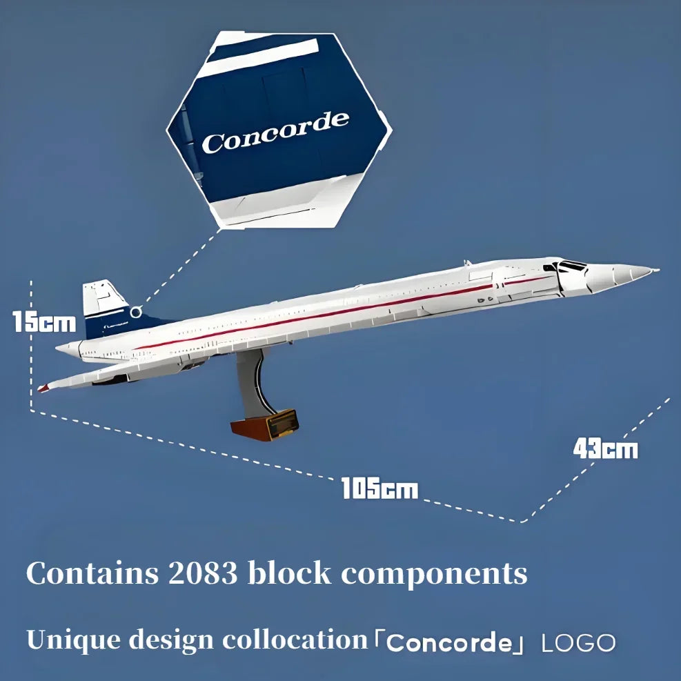 2025 New Airbus Concorde Building Kit Supersonic Airliner Space Shuttle 10318 Model Educational Toy For Children Fatherday Gifts
