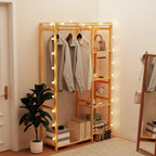 Open Wardrobe Clothes Coat Hanging Rack Heavy Duty Organizer Storage Shelf