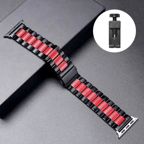 Stainless Steel Apple Watch Band - Metal Bracelet for 38-49mm Series 4-Ultra 2 | AlluCanFind