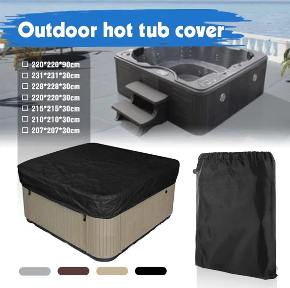 Spa Hot Tub Dust Cover Bathtub Swimming Pool Waterproof Outdoor Falling Leaf Protector Cover Garden Courtyard Anti-UV Protector