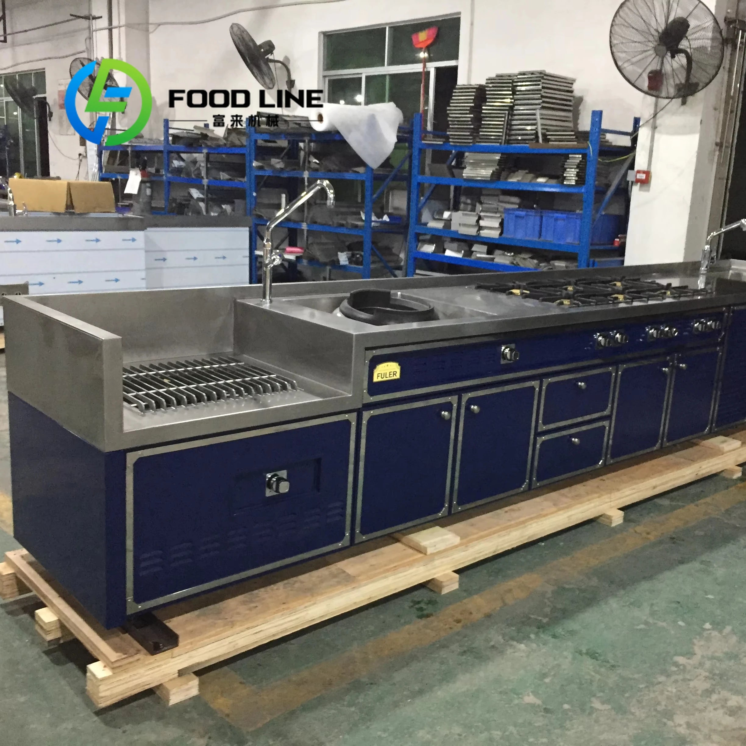 customize Luxury Integrated Kitchen System High End Smart Commercial Equipment for Professional Hotel Restaurant