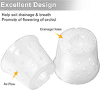 5 Pcs Transparent Orchid Pot Root Control Plastic Orchid Pots With Holes Breathable Plant Growth Container Garden Supplies