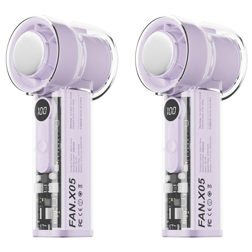 Outdoor Portable Handheld Fan Mini Cooling Rechargeable High capacity