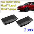 Underseat Storage Box Organizer for Tesla Model Y Juniper 2025 Front Rear Under Seat Organizer Waterproof Bin Travel Accessories