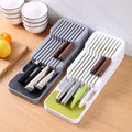 Kitchen Multi-purpose Cutlery Storage Tray Knife Holder Fork Spoon Classification Organizer Drawer Categorized Storage Boxes