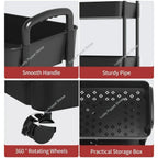 3/4 Tier Durable Rolling Trolley Multi-storey Cart Storage Shelf Movable Gap Storage Rack Kitchen Bathroom Slim Slide Organizer