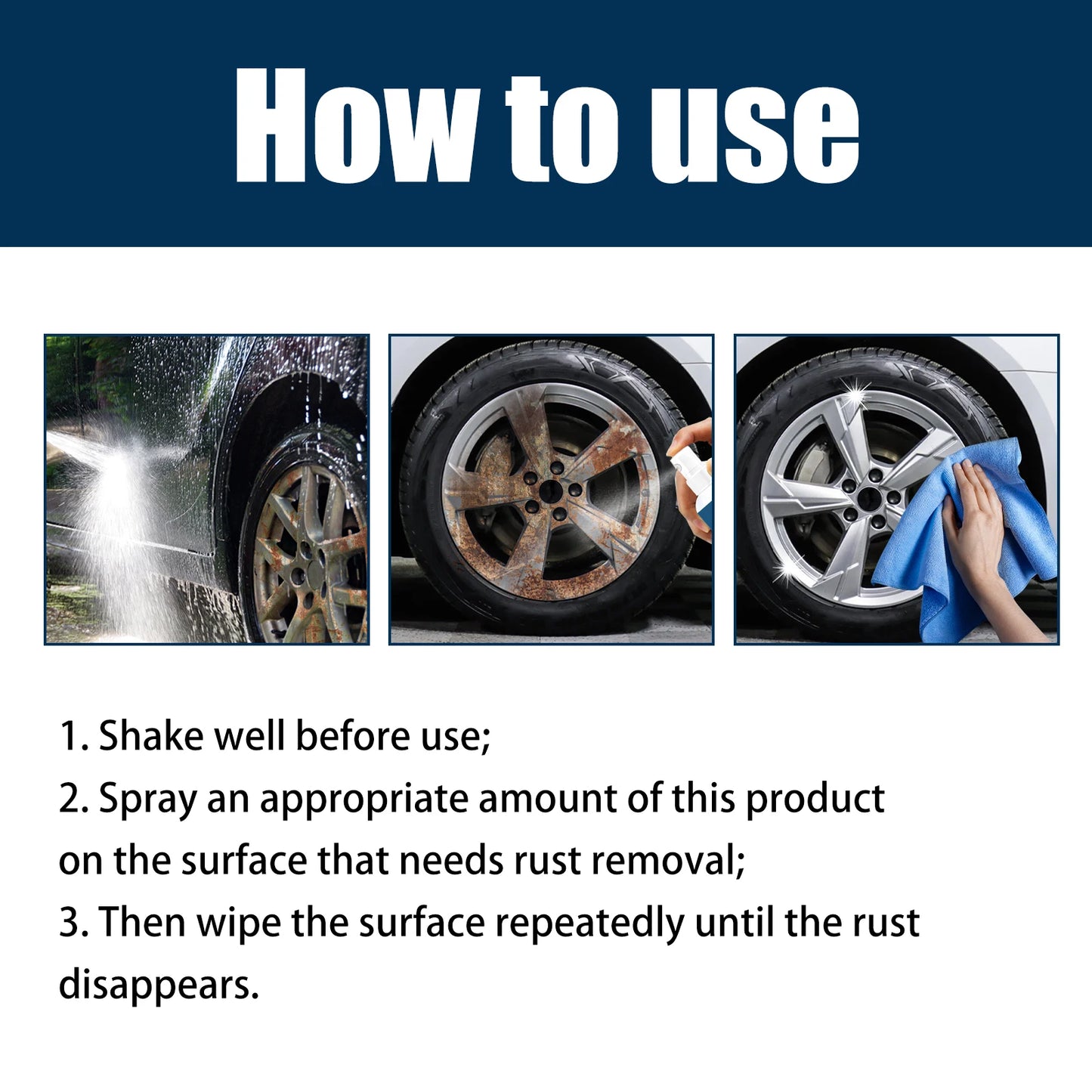 Homonth Iron Powder Remover 100ml Eco-friendly Remove Rust Sustainable Polishing Anti-rust Maintenance Spray