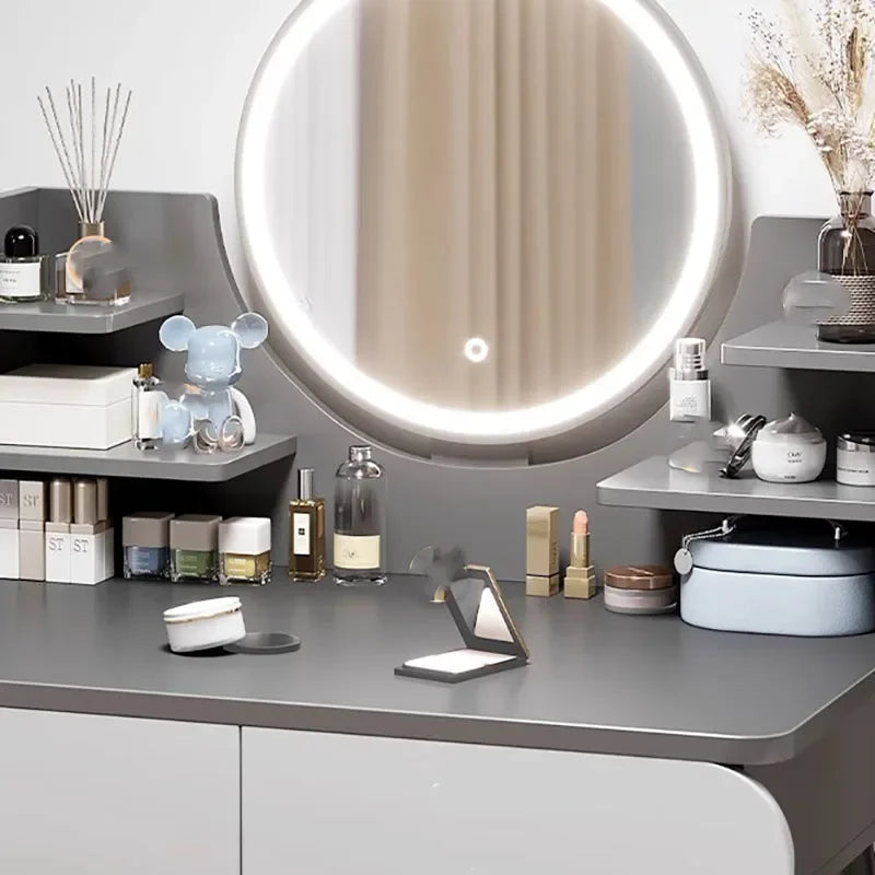 Black Girls Makeup Vanity Table Dresser Stand Drawers Storage Makeup Table Bedroom Desk Coiffeuse De Chambre Home Furniture