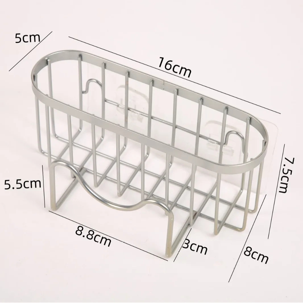 Kitchen Stainless Steel Sink Drain Rack Sponge Holder Faucet Storage Suction Cleaning Tool Drainer Shelf Organizer Accessories