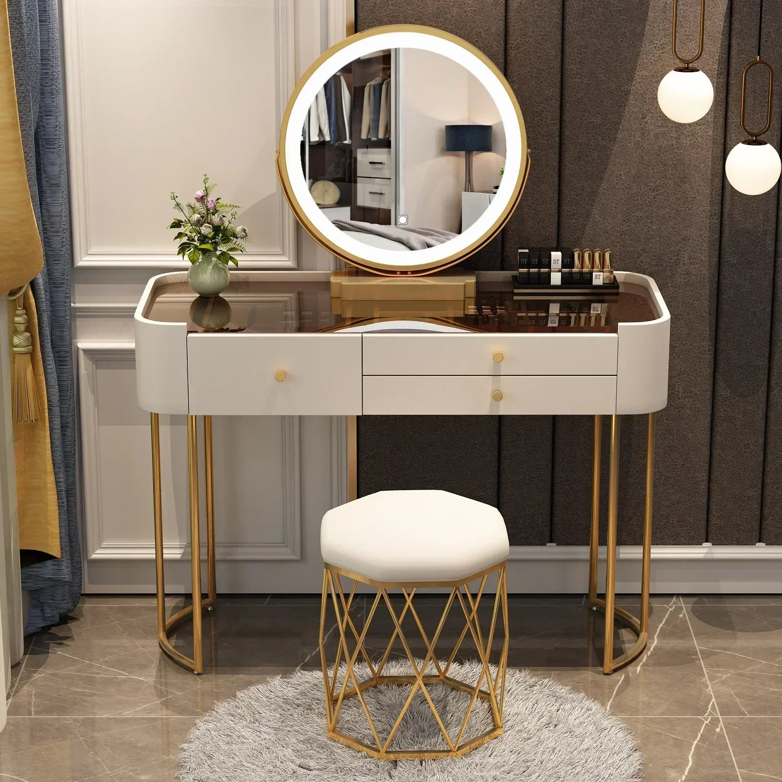 z Bedroom Dressers Mirror Drawer Next Bed Night Stand Modern White Tall Decoration Vanity Table Beauty Kommode Hotel Furniture