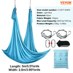 VEVOR 5.5 Yards Aerial Yoga Hammock & Swing Nylon Fabric Full Rigging Hardware for Antigravity Yoga Fitness Bodybuilding