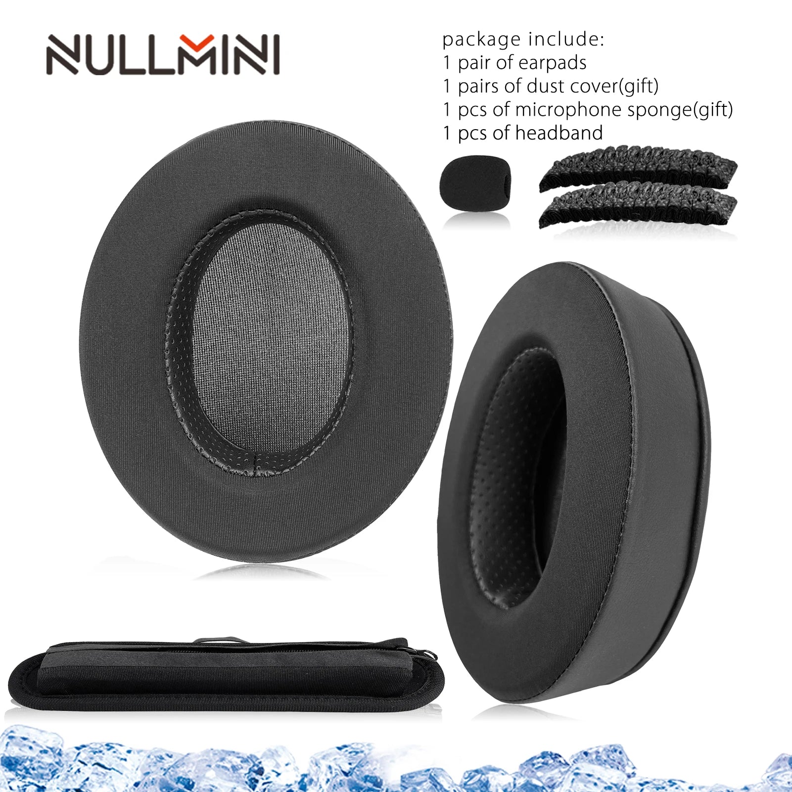 NullMini Replacement Earpads For Logitech G Pro X Headphone Cooling Gel Earmuffs Ear Cover Headband HeadBeam