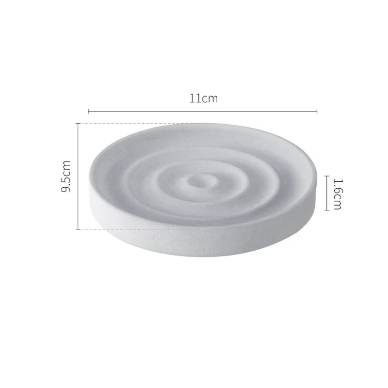SHIMOYAMA Home Bathroom Novelty Quickly Dry Diatomaceous Earth Soap Non-slip Draining Tray Holder Diatomite Soap Dish