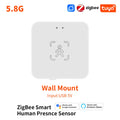 Tuya 24G ZigBee /Wifi MmWave Human Presence Sensor Smart Human Body PIR Sensor Radar Detector With Luminance/Distance Detection