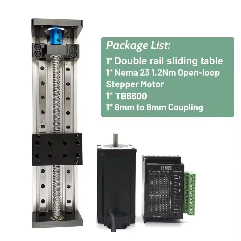 Linear Rail Motor Kit CNC Ball Screw Sliding Table SFU1605 Nema23 Motor Slide Table Linear Guide Stage XYZ Axis Motion Module