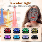 8 Colors Facial LED Mask with Neck Red Light Near Infrared Therapy Beauty Mask Anti Aging Skin Rejuvenation Lifting Tighten