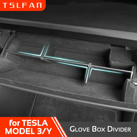 for Tesla Model 3 Y 2019-2023 Glove Box Divider Partition Plates Glovebox Organizer Insert Storage Shelf Car Accessories