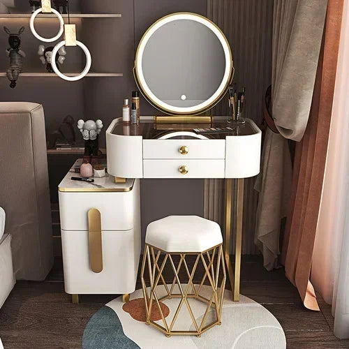 Vanity Makeup Desk Dressing Vanity Makeup Desk Organizers Mirror Storage Dressers Bedroom Multifunctional Schminktisch Furniture