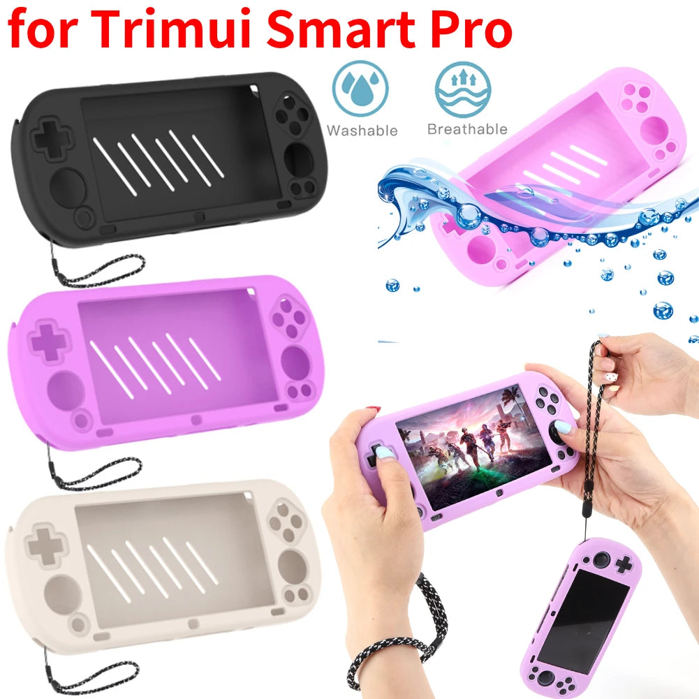 For Trimui Smart Pro 5 Inch Game Console Silicone Case Drop-proof Shockproof Protective Cover For Trimui Smart Pro Accessories