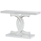 Tribesigns Gold Entryway Table, Modern 39-Inch Console Faux Marble Narrow Wood Sofa with Geometric Metal Legs