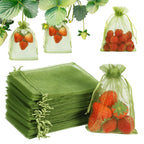 50/100Pcs Fruit Grape Protection Bags With Drawstring Garden Mesh Netting Bags Plant Cover Mesh Bag for Fruit Flower Vegetables