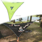Portable Triangle Hammock 4Mx4Mx4M Multi Person Aerial Mat Convenient Outdoor Camping Sleep Hammock Portable Hanging Bed