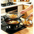 3Pcs Kitchen Accessories, Stainless Steel Drain Basket, Tray & Food Tongs, Durable Kitchen Tools, Practical Kitchen Items
