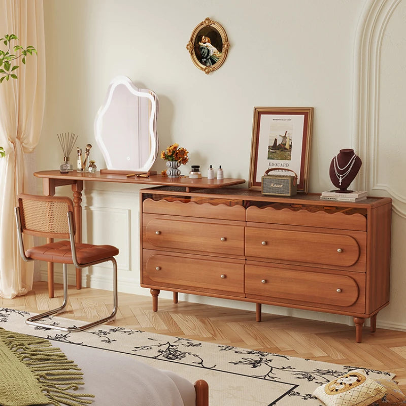 Modern Mirror Lights Large Commercial Storage Organizer Dressers Makeup Vanities Elegent Unique Nordic Coiffeuse Home Furniture