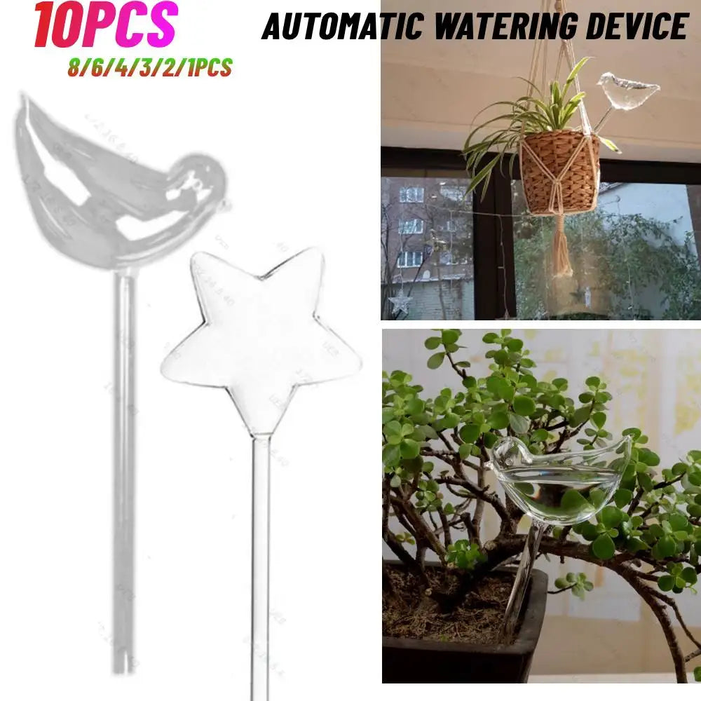 1-10pc Vegetable Garden Bird Shaped Dripper Pot Bulb Flower Plants Watering Device Automatic Irrigation Plant Waterer Bulbs