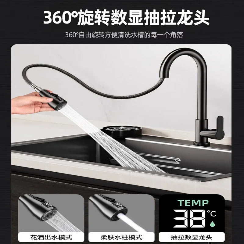 304 Stainless Steel Kitchen Vegetable Basin Large Sink Stainless Steel Sink Countertop Household Vegetable Sink