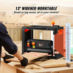 SucceBuy Electric Thickness Planer Benchtop 13in Wood Planer with Three Blades Two Speed 15Amp 2000W for DIY Woodworking Planing