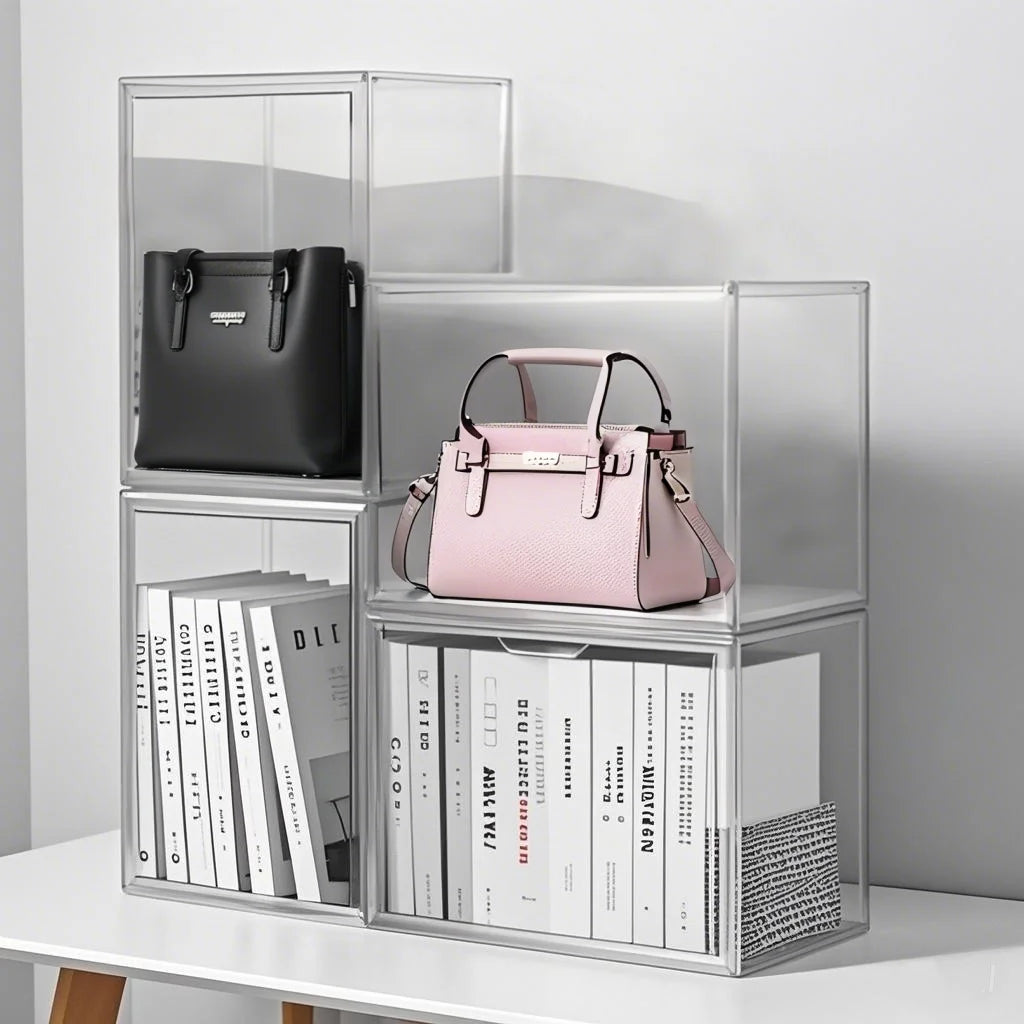 Clear Large Capacity Acrylic Storage Box Organizer for Figures, Toys, Makeup