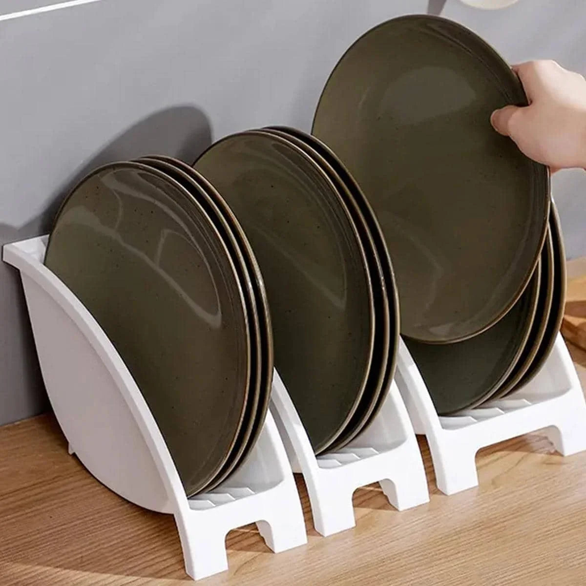 1PC Carbon steel Cabinet Shelves Plates and Dishes Storage Rack Bowl Cup Rack Multifunctional Organizer Kitchen Supplies Holder