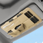 Multifunctional Car Storage Bag Sunshade Card Holder Sunglasses Clip Car Glasses Organizer