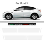 Black TPU Car Body Protective Film Invisible For Tesla Model 3/Y 2017-2025 Front Rear Door Extended Transparent Car Clothing Set