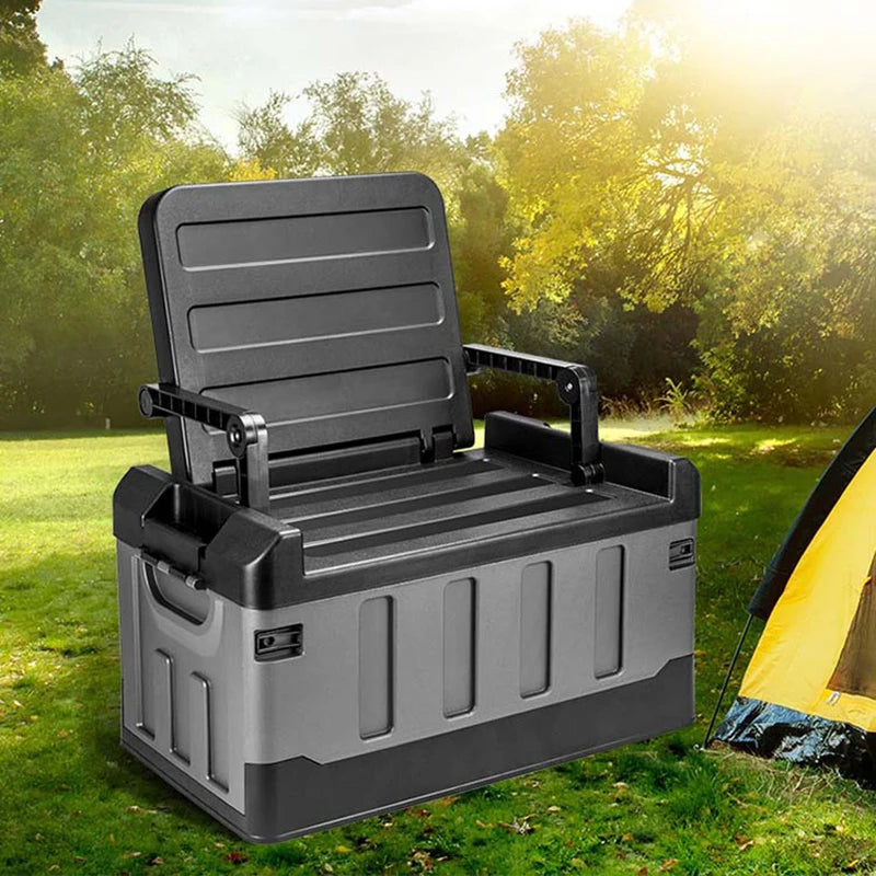 60L Outdoor Storage Box Foldable Storage Box Car Camping Accessories Car Supplies Thickened Storage Box ﻿