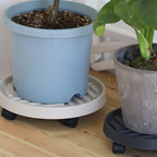 Flower Pot Stand Trays With Wheels Multifunctional Flower Disc Base Durable Movable Round Square Bonsai Plants Trays Home Decor