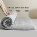 Wool Tatami Mattress Foldable Thick Warm Sleeping Pad Floor Mattress Topper for Winter Home Bedroom Dormitory Comfortable Use